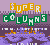 Columns title screen for Sega Game Gear